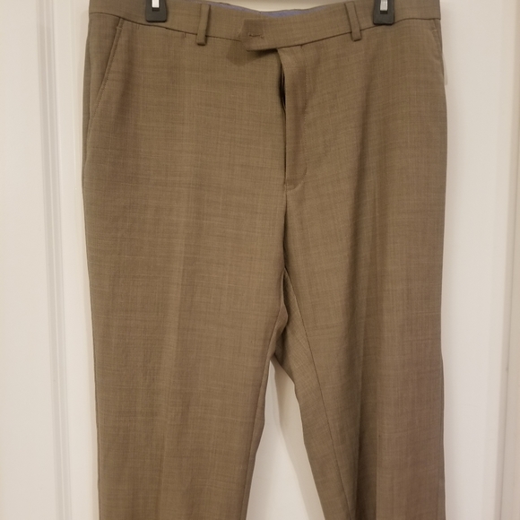 REGULAR FIT TAN SHARKSKIN TROUSER  Size 34W/40 Long - Picture 8 of 9
